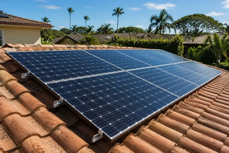 Installation de panneaux solaires à Arue